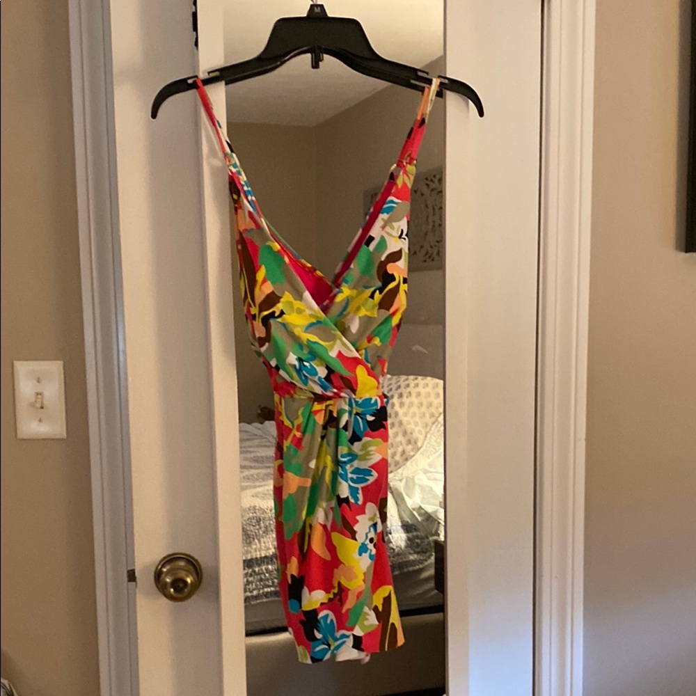 Anne Cole floral One Piece Swimdress NWT